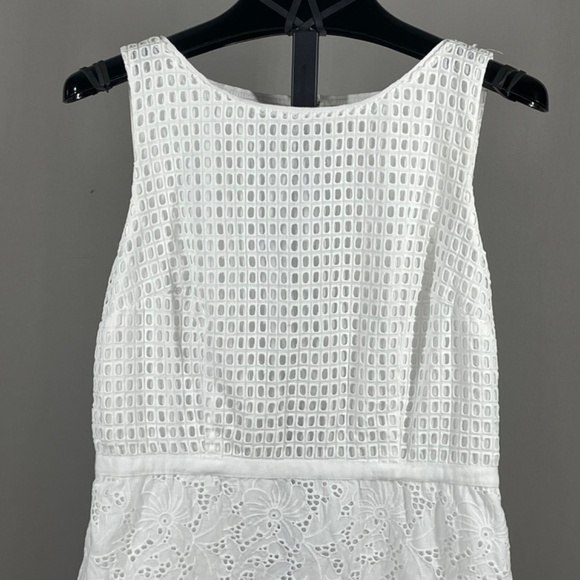 NEW Loft Dress Womens 2 white floral lace pencil cocktail preppy classic norm - Picture 2 of 9